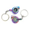 Metal Turbocharging Keychains LED Light Sound Colorful Zinc Alloy Turbine