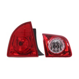 KarParts360 For Chevy Malibu 2008 09 10 11 2012 Tail Lights Driver Side, Inner and Outer | Set of 2 | Hybrid/LS/LT Models | Replacement For GM2882109, GM2800224 | 15271120, 20914363