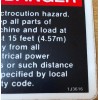Link-Belt Danger Electrocution Hazard Decal 2.5”x 4.74” Link-belt 1J3616 Sticker