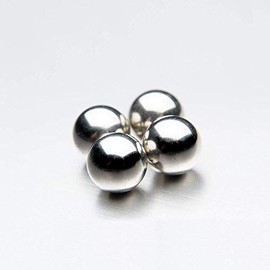 Generic Product Slingshot Balls, Pack of 50, 0.4 inches (11 mm), Weight: 0.2 - 0.2 oz (5.4 - 5.7 g), Steel, Chrome Plated Silver