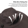 Sun Hat Nylon Dark Gray UV Protection Breathable Adjustable Wide