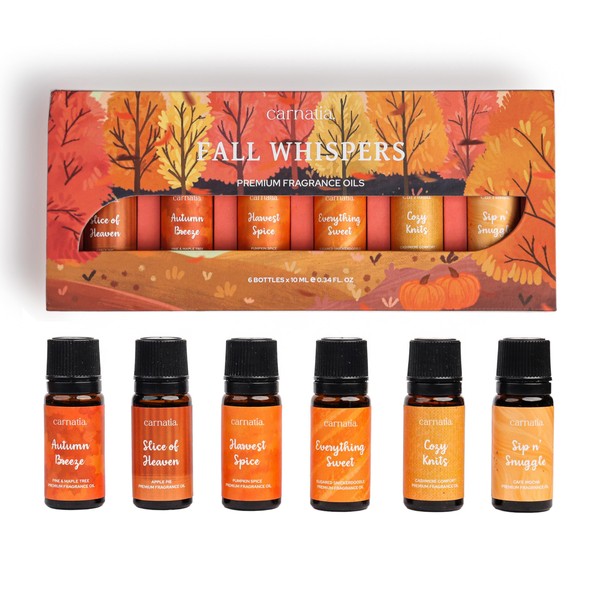 Carnatia Fall Whispers Aroma Oil Set - Pack of 6