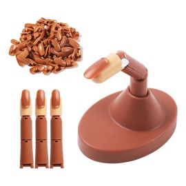 Kit 3 Dedos De Practica Con Base + 100 Uñas P/entrenamiento