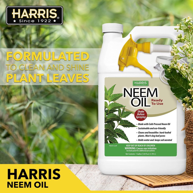 HARRIS Neem Oil Spray for Plants, Cold Pressed Ready to