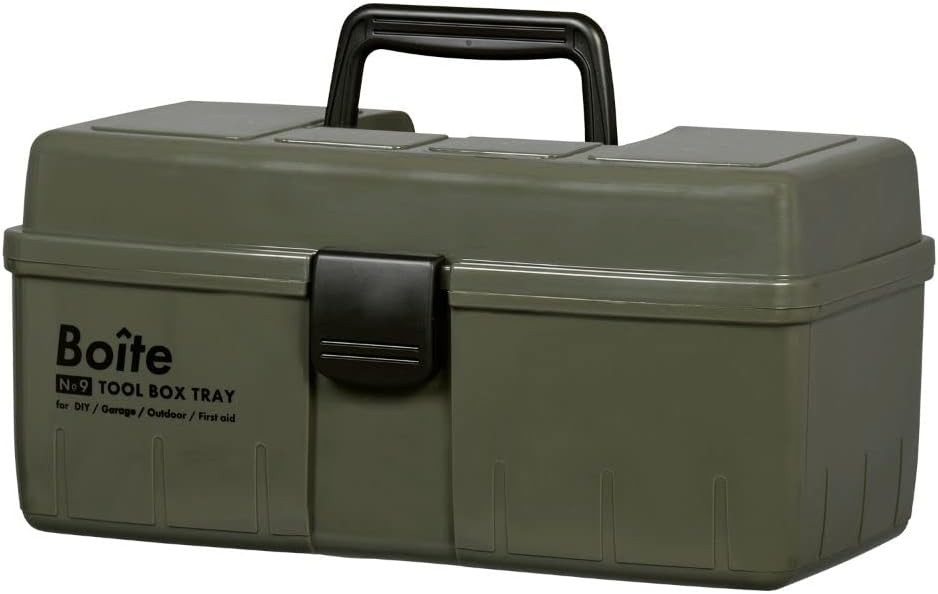 Caja de herramientas de Best Ko, caja de herramientas para cochera de bricolaje, caja de herramientas al aire libre, piezas negras MA-4026 Boite