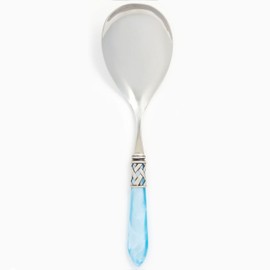 Vietri Aladdin Antique Light Blue Serving Spoon, 10.25" 18/10 Stainless Steel Buffet Utensil