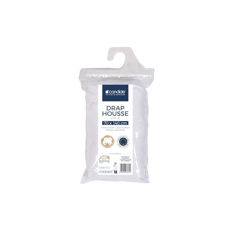 Candide 693572 - Coprimaterasso in cotone, dimensioni: 70 x 140