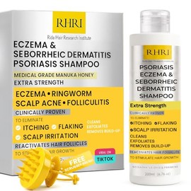 Rida Hair Research Institute- Champú para la psoriasis para hombres y mujeres con miel de manuka el mejor tratamiento para el cuero cabelludo con