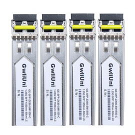 4Pcs 80km SFP 1.25G Single Mode Fiber Module Network Transceiver, 1550nm, Duplex LC for Cisco, Netgear, MikroTik, Ubiquity, DLink etc,