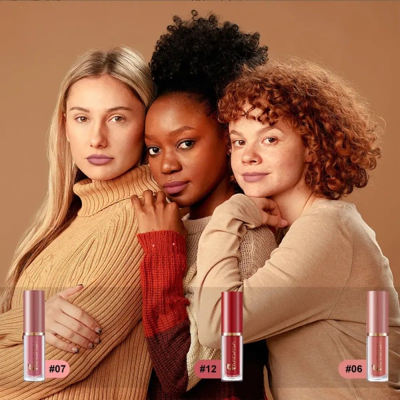 Set De 12 Labiales Mate De Larga Duración Pintalabio Regalo