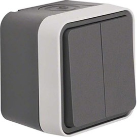 Berker Serientaster Aufputz W.1 grey, light grey 50753515