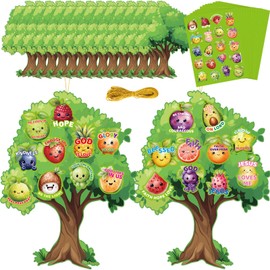 Fancy Land Fruit of The Spirit Craft for Kids Make Your Own Fruit Bible Tree Craft Kits DIY Religious Project for Church School Classroom VBS Activities 16 Sets