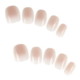 Yuzu Nail I05015-Q-CCO- Wedding Nail Tip, Short, Nail Tip, With Double Sided Tape, Simple, Formal, Cute,