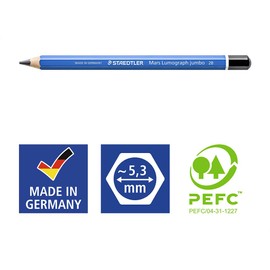 Staedtler Mars Lumograph Jumbo Pencil Hardness: 2B