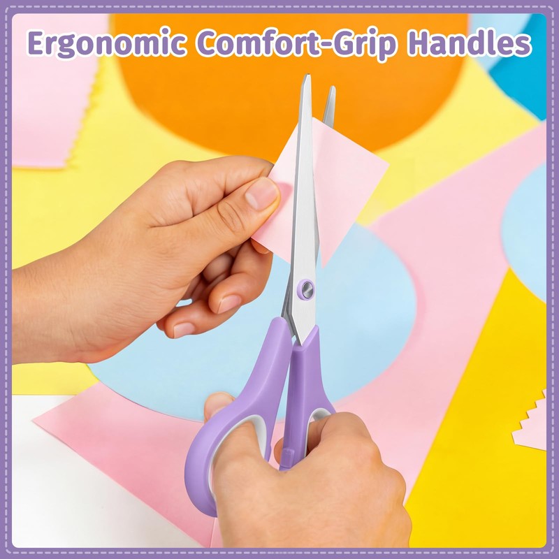 3-Pack 8.5" All Purpose Stainless Steel Scissors for Office Crafts