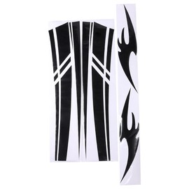 4PCS Racing Stripes Car Sticker Black 106x9.2inch Stripes Door Sides Hood Decal Stripe Graphic Car Stickers Decorative for Car SUV Truck Car Body Accessories