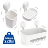 SWAMTIK Shower Caddy Suction Cup Sets, Shower Shelf No Drilling