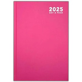 2025 Diary A4/A5/A6 Pastel Colour Fashion Diary Week to View, Day A Page Desk Diary (A4 Day A Page, Pink)