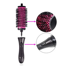 LIGICKY Hairbrush Set Round Brush with Removable Rollers Round Styling Tool 6 Rolls 1 Handle Small Medium Large