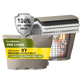 The Original Winter Pipe Insulation Cover (0˚F) - Extra-Thick EVA+NBR (UV-Coated) Insulated Backflow Preventer Freeze Protection, Pump Cover, Sprinkler/Well/Valve Head Cover - (36" W X 24" H)