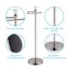 ROLABAM Toilet Paper Holder Stand with Crystal Head, Brushed Nickel