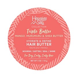 Hawaiian Silky Manteca para el cabello de mantequilla de mango y Murumuru, 4 fl oz con manteca de karit para nutrir, suavizar, sellar y brillar...    