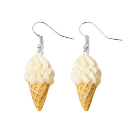 Lovely Resin Ice Cream Dangle Earrings - Funny Imitation Food Drop Earrings for Women, Summer Sweet Style Jewelry-ice cream