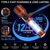 Rechargeable Magnetic Flashlights High Lumens, Super Bright LED Powerful Flashlight