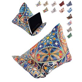 Handmade Phone Pillow Holder - The Wedge Mobile Device Stand - Fabric Phone Stand for All iPhones, All Smartphones, Mini iPads! 7 x 6.1 x 5.5 Inches (Manisa)