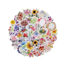 Mr. Pen- Floral Stickers Laptop, 74 pcs, Stickers for Water Bottles, Flower Stickers, Cute Stickers, Stickers for Teens, Stickers Aesthetic, Laptop Stickers, Waterproof Stickers