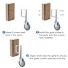 ERKOON 2 Pack Heavy Duty Spring-Loaded Gate Casters, 4 inch