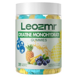 Leozmr Creatine Monohydrate Gummies 5000mg for Men & Women, Chewables Creatine Monohydrate Supplement(120 Count)- Blueberry Pineapple