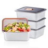Betinyar 4pcs Stainless Steel Food Containers with Lids, Reusable Food