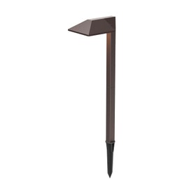 Malibu Outdoor Low Voltage Landscape Lighting 0.6W LED 3100K Warm White Metal 12V Pathway Lights Charcoal Brown Kits with Connector and Stake (1Pack)