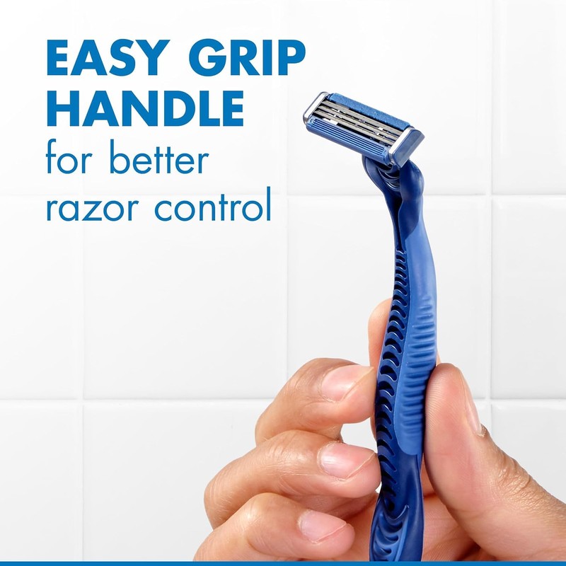 Gillette Sensor3 Comfort Disposable Razors for Men, 8 Count, Lubrastrip