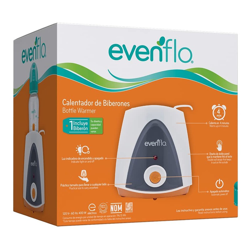 Evenflo Calentador de Biberones Eléctrico, para biberones de cuello delgado