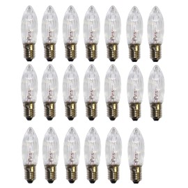 ShuoHui 12 Stück E10 Ersatz Glühbirnen Glühlampen Ersatzlampen warmweiß 34V 3W Ersatzbirnen für Schwibbogen Lichterbogen Leuchter Lichterkette Spitzkerze Topkerze 2700K