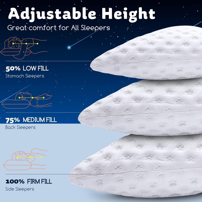 Cooling Side Sleeper Pillow for Neck and Shoulder Pain, Luxury