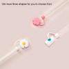 Facaimao 4Pcs Silicone Straw Tips Cover Reusable Drinking Straw Lids
