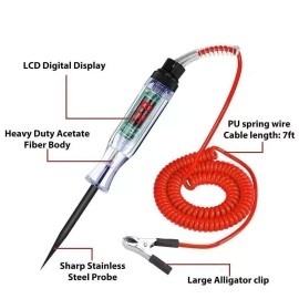 miniduino Circuit Tester Probe Light Voltage Pen Detector 3-48V Electric Car Fuse Test