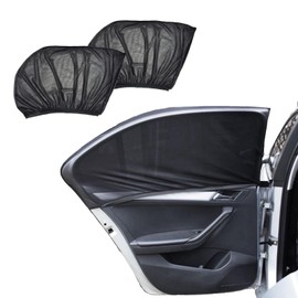 QSZHSL Pack of 2 Sun Protection Car Baby with UV Protection, Sun Protection Car, Universal Elasticity Sun Visor, Car Net, Side Window Sun Protection, Car, Children, Suitable for Most Cars (2)