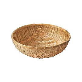 Chidorisangyou Basket, Natural, Diameter 13.8 x Height 5.1 inches (35 x 13 cm)