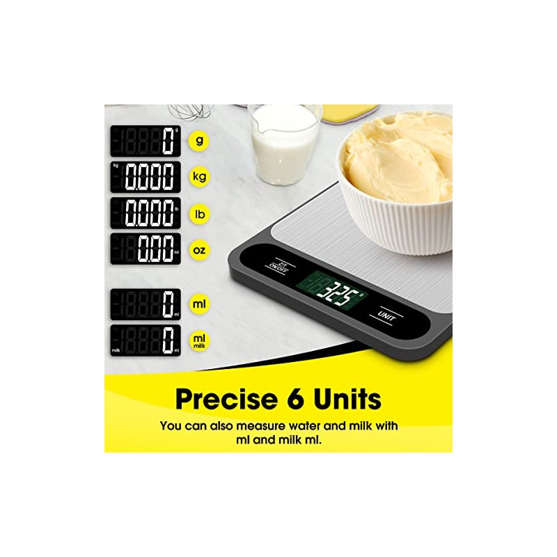 Mik-Nana Food Scale, 10kg/22lb Digital Kitchen Scale Weight Grams and