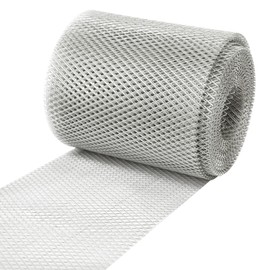 DYNAMI 5 Inch x 50 Ft Aluminum Gutter Guard Mesh,Aluminum Gutter Leaf Guard with Gloves, for Preventing Leaves,Twigs and Debris from Clogging Gutters (5 inch*50 ft)