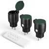 3 x Radio-Controlled Socket Outlets with Remote Control, Radio Switch