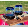 Dos Sueños Hand Blown Mexican Stemless Wine Glasses - Set
