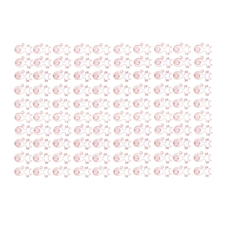 100Pcs Cute Paper Clips Rose Gold Cat Shape Anti Slip