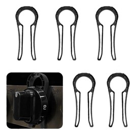 Stove Knob Covers,5Pcs Gas Stove Knob Locks Baby Proof Oven Knob Safety Covers Portable Child Proofing Stove Lock Plastic Stove Knob Covers for Kids and Pets Proof Kitchen 3.5x8.5cm