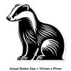 Medium 100mm 'Sitting Badger' Transparent/Clear Sticker Decal for Windows/Cars/Walls (DC00141653)