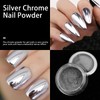 Silver Chrome Nail Powder,Metalic Christmas Silver Chrome Nail Powder Mirror